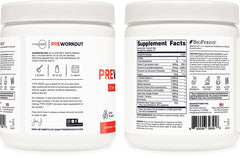 Type Zero Ultra Clean Stim Free Pump Fruit Punch bottle back with nutrition details for informed choice