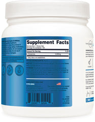 Type Zero vegan L-Glutamine powder label, gluten-free and soy-free formulation.