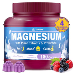 Tyssnouyn Magnesium Complex Gummies bottle-front on display for rest support