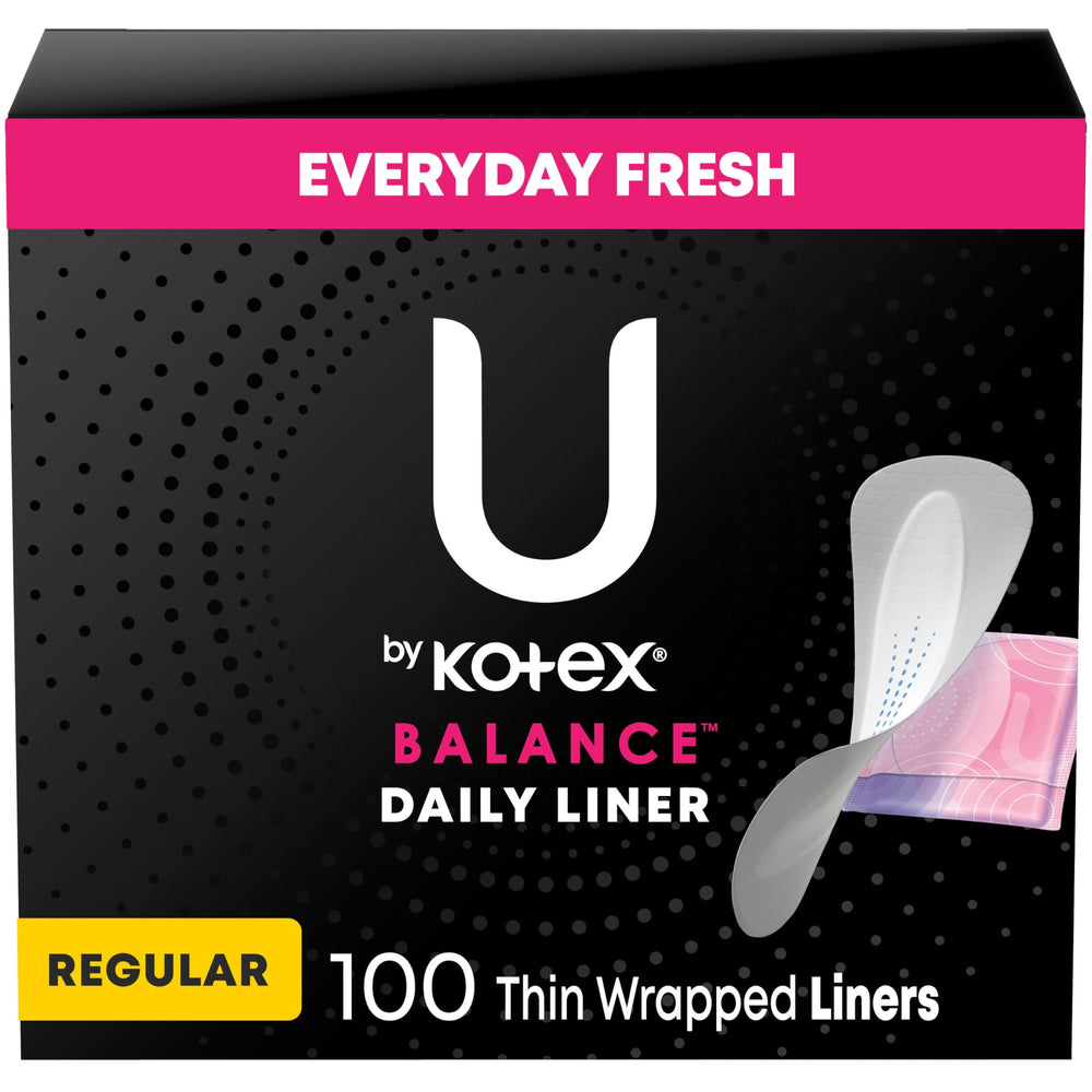 U by Kotex Balance daily liners wrapped for on-the-go freshness