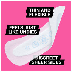 Individually wrapped U by Kotex Barely There liners for on-the-go use