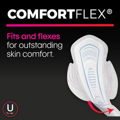 U by Kotex Ultra Thin pad with discreet profile for everyday use