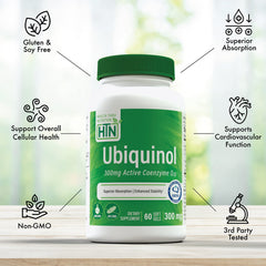 Ubiquinol bottle pour demonstrates convenient dosing for busy mornings