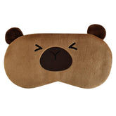 Mascara Ulbemoll capibara de peluche para dormir, bloquea la luz y favorece la relajación.