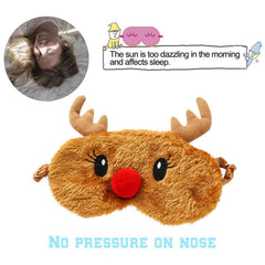 Ulbemoll reindeer eye mask provides blackout for planes and trains