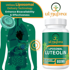 Ulmubra bottle highlights liposomal delivery for improved bioavailability.