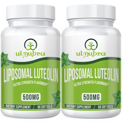 Ulmubra Liposomal Luteolin 500MG bottle shown for daily intake and high absorption potential