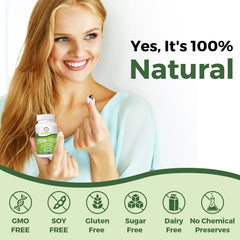Visual reference to luteolin sources like oranges and artichokes for natural flavonoids