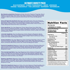 Ultima Replenisher daily electrolyte powder 36-stickpacks assortment for on-the-go flavor variety.
