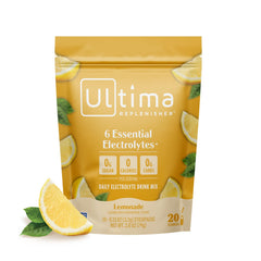 Ultima Replenisher lemonade stickpack for on-the-go hydration without sugar