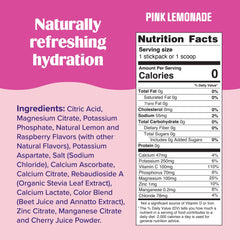 Powder dissolving in water with Ultima Replenisher Pink Lemonade for quick hydration.