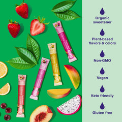 Mango Dragon Fruit Green Tea glass with vibrant flavor variety.