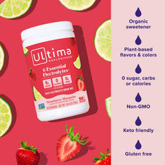 Illustration of Ultima Replenisher with vitamin C and zinc for immune-support hydration