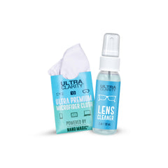 Ultra Clarity nano magic spray bottle delivers fast, streak-free cleaning for glasses.