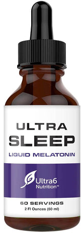 Ultra6 Melatonin Drops bottle highlighting fast-acting sleep support for adults