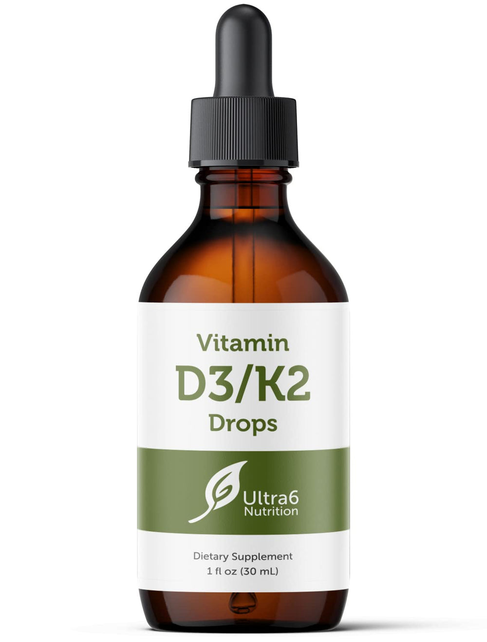 Ultra6 Nutrition Vitamin D3 K2 Drops bottle for daily wellness