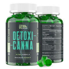 Ultraverixian Detox Gummies bottle closeup for full body detox potential.