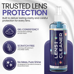 ULTRAVUE 2oz bottle close-up highlighting travel-friendly size for lenses.