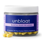 Unbloat balance bottle pour: quick daily relief ritual for gentle bloating relief.