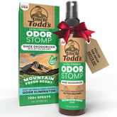 Uncle Todd's Odor Stomp spray for quick deodorizing of shoes and gear