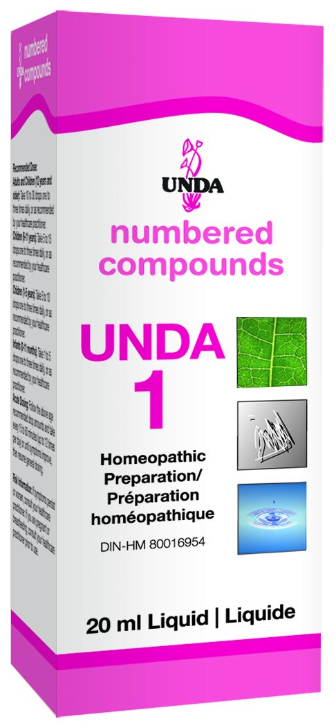 UNDA 1 Numbered Compounds bottle being poured for easy dosing.