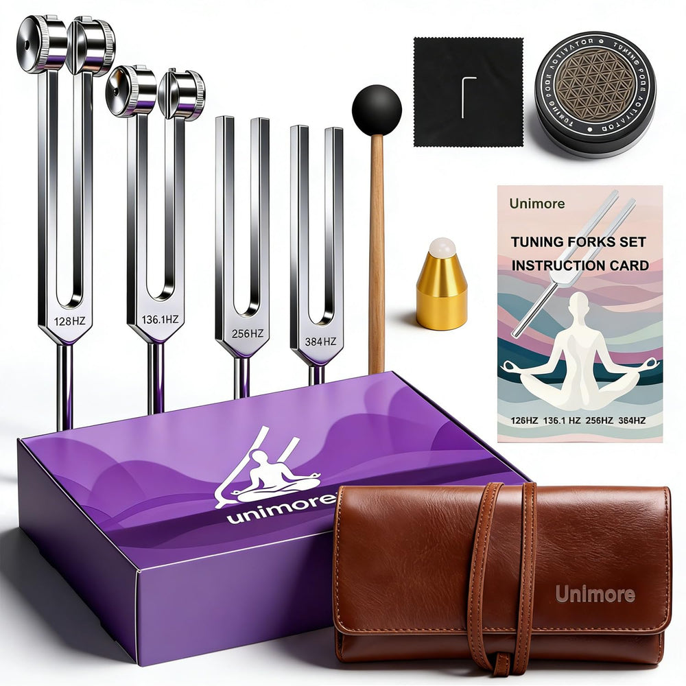 Unimore tuning forks 128 Hz with activator for meditation and relaxation