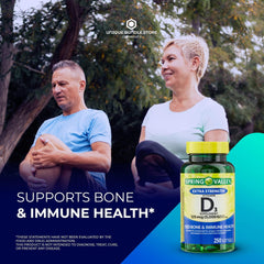 Unique Bundle Store Vitamin D3 5000 IU label close-up shows potency for calcium absorption.