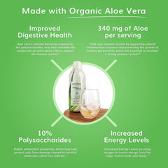 Pouring Univera Aloe Vera Juice with subtle aloe flavor