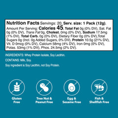 Unjury whey protein stick unflavored mixed into milk for a smooth shake.
