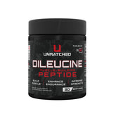Unmatched Dileucine bottle front view; DL185 formula and 120 capsules.