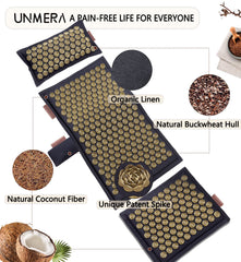 UNMERA acupressure mat spikes detail for potential tension relief