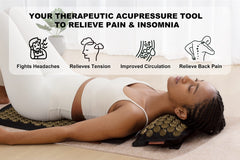 UNMERA acupressure pillow buckwheat filling close-up for neck support