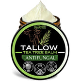 Untamed Organics Tallow Antifungal Balm jar highlights fragrance-free, skin-friendly relief