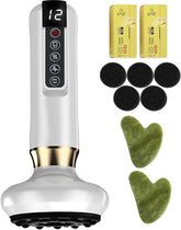 Uojojop intelligent handheld massage tool front view for easy at-home spa sessions.