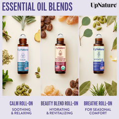 UpNature Calm roll-on bottle supports relaxation moments at home or work.