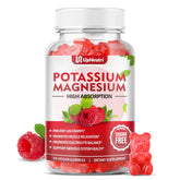UPNEUTRI potassium magnesium gummies raspberry bottle supports daily wellness with convenient chew