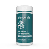 UpNourish Probiotics 200B CFU bottle front for daily digestive balance.