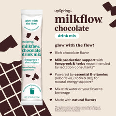 Bottle and scoop of UpSpring Milkflow for convenient, accurate dosing