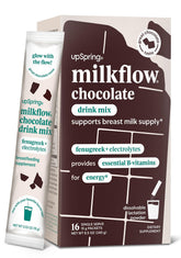 UpSpring Milkflow chocolate packets for easy daily use supporting busy breastfeeding moms