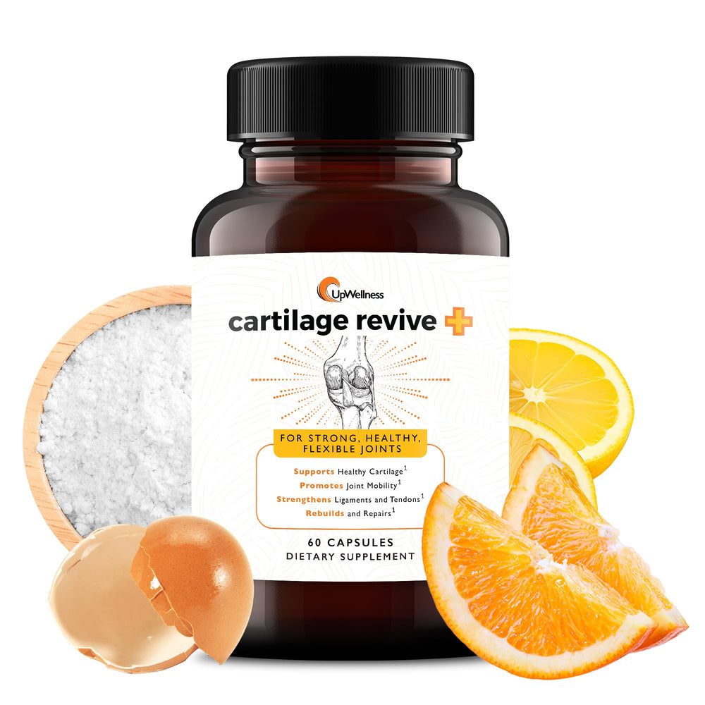 UpWellness Cartilage Revive bottle front promoting joint support for daily activity