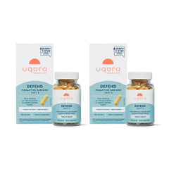Uqora Defend bottle with capsules ready for daily urinary health