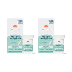 Uqora Promote bottle front showing 30 capsules for monthly vaginal health support.