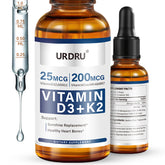 URDRU bottle pour demonstrates easy dispensing for on-the-go supplementation.