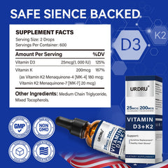 URDRU precision-dropper enables accurate daily dosing.