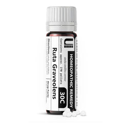 Urenus Ruta Graveolens 30C bottle: lactose-free pellets for sensitive tummies.