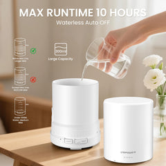 URPOWER BPA-free diffuser highlighting safe materials and easy cleaning.