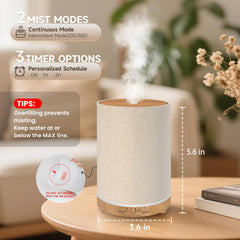 URPOWER ultrasonic diffuser delivers whisper-quiet operation for restful rooms.