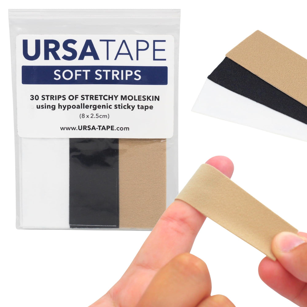 URSA Straps previene ampollas en el pie con la cinta de moleskin elástica.