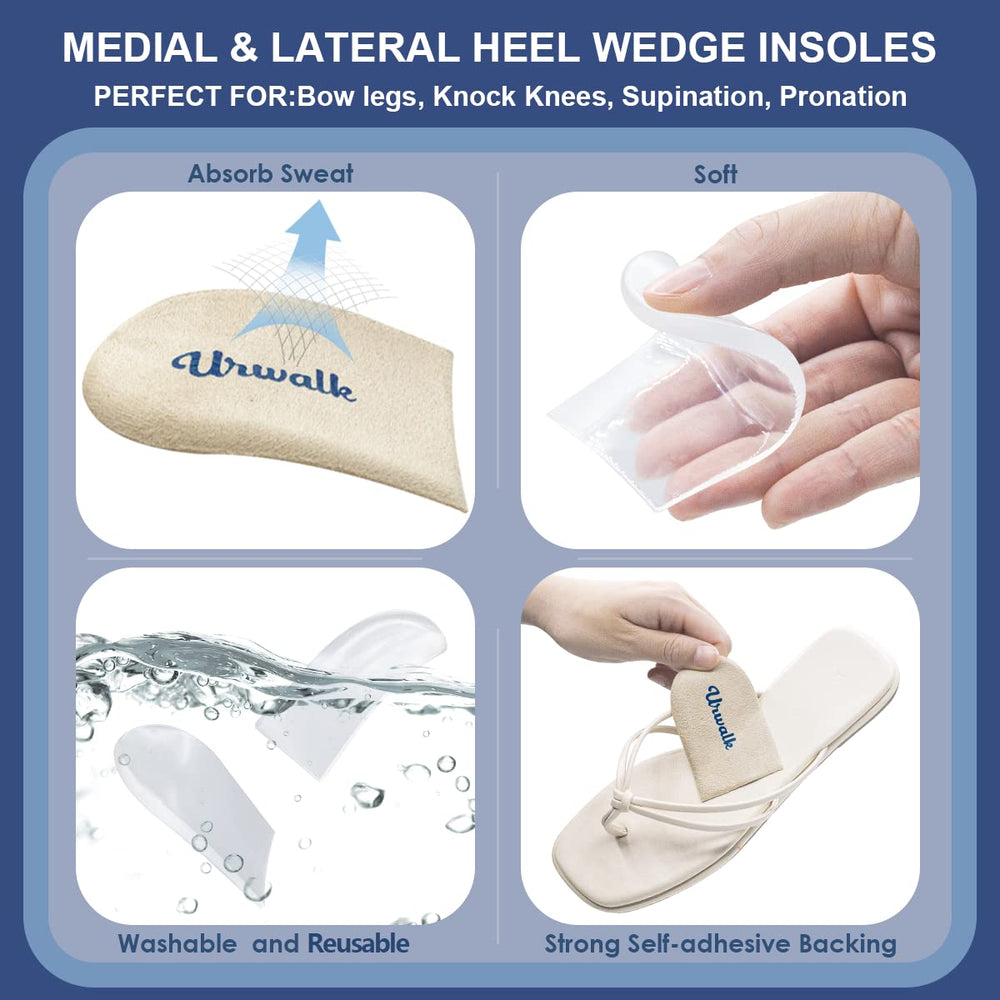 Urwalk capas ajustables talón medial personaliza elevación y distribución de presión
