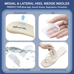 Urwalk capas ajustables talón medial personaliza elevación y distribución de presión